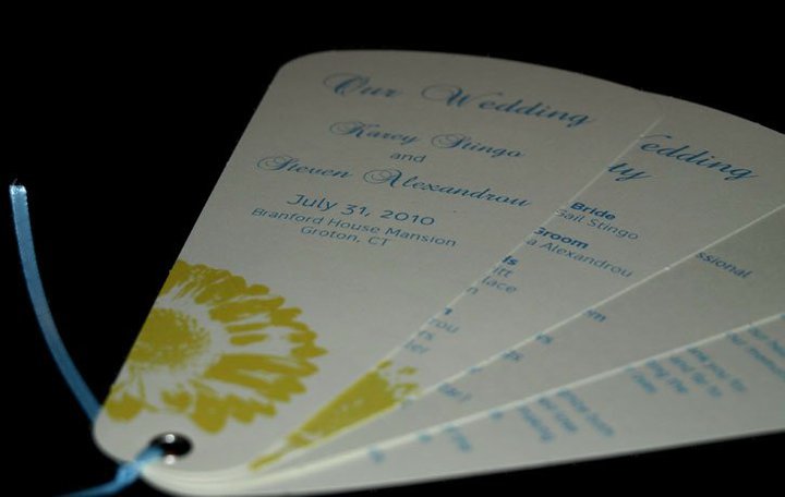 Wedding programs can be fun Some other fun ideas to keep your guests cool